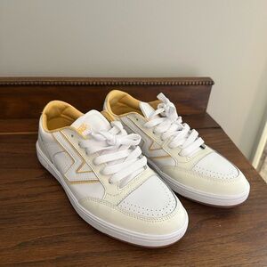 Vans White and Yellow Women's Sneakers